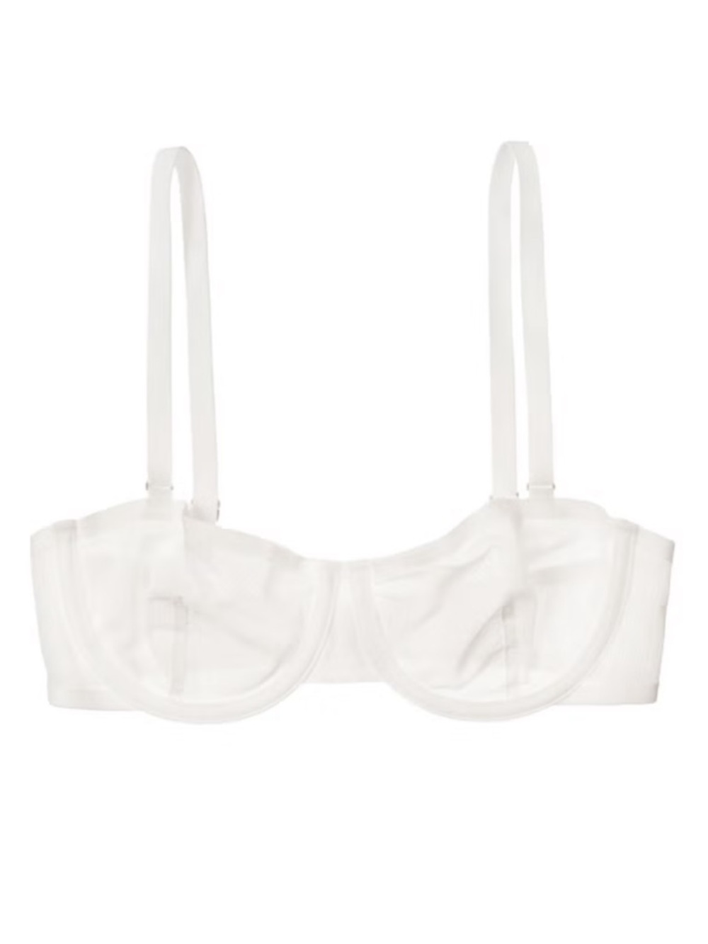Cuup Mesh Balconette Bra in Salt